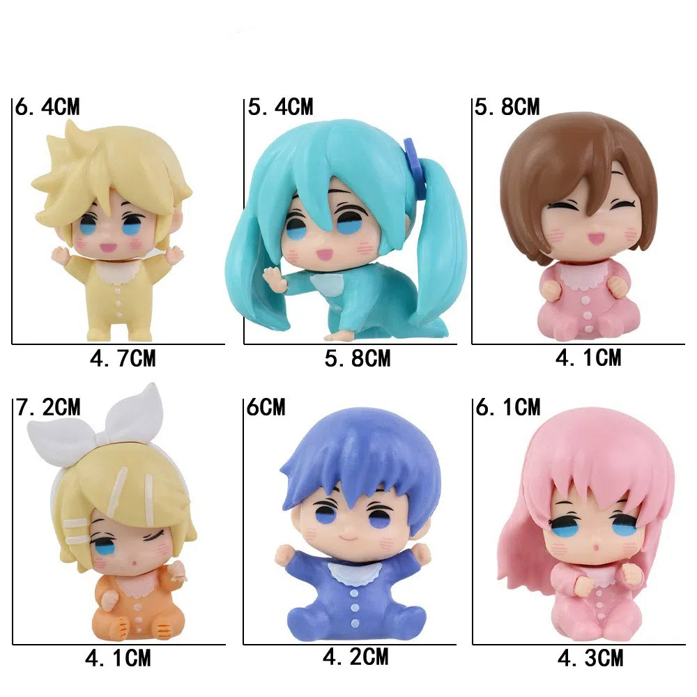 6pcs/set Anime Hatsune Miku q- - Baby Q Products review and price